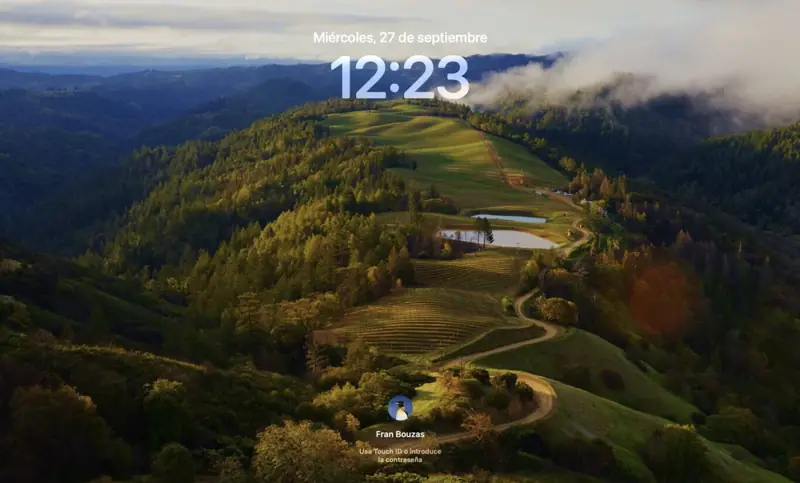 Bloqueo de pantalla de macOS Sonoma